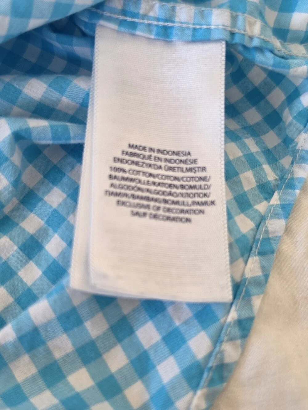 Ralph Lauren Boy's Button Down Shiry In Turquiose Gingham Size SM 8